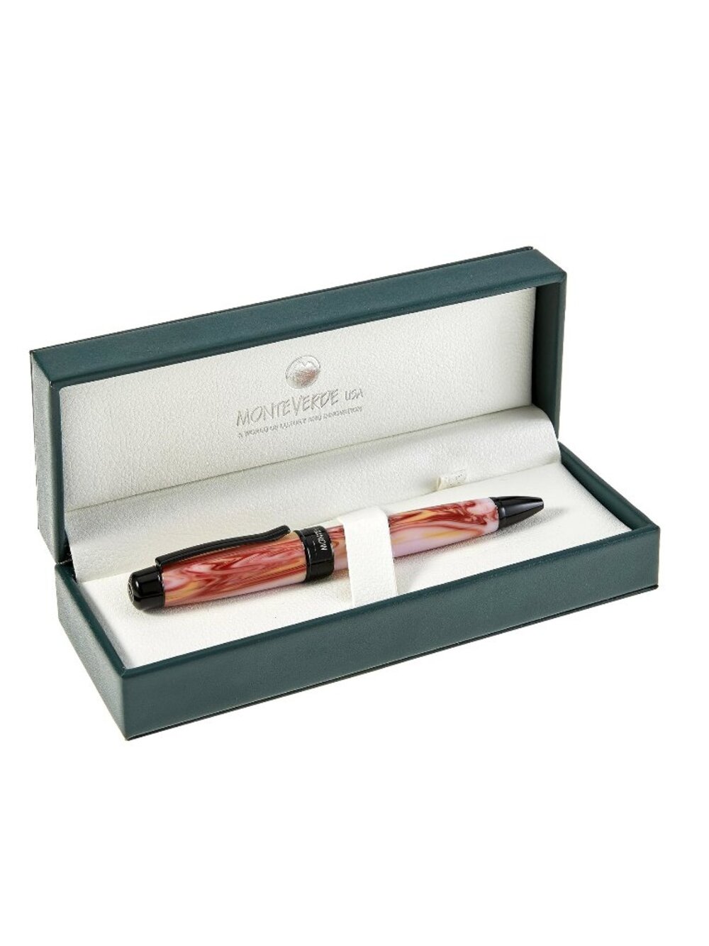 Monteverde USA Prima Red Swirl Ballpoint Pen | Brand New, Never Used